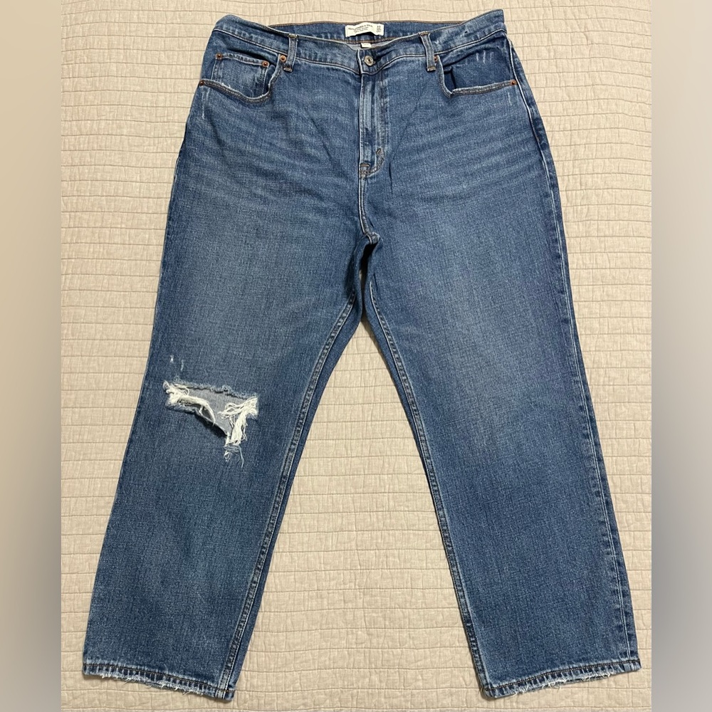 Abercrombie & Fitch Blue Straight Leg Jeans
